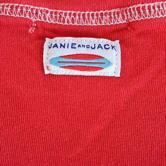 Janie And Jack Surfboard Days Red Short Sleeve Top Size 3 - Picture 6 of 6